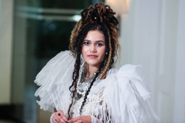 İngiliz aktris Emma McDonald, 28 Haziran 2022 'de Beverly Hills' teki Londra Hotel West Hollywood 'da düzenlenen AMC +' s Original Series 'Moonhaven' in Los Angeles Premiere 'ine geldi..