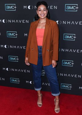 Amerikalı şarkıcı Jordin Sparks, 28 Haziran 2022 'de Beverly Hills' teki Londra Hotel West Hollywood 'daki AMC +' Moonhaven 'in Los Angeles Prömiyeri' ne geldi..