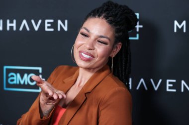 Amerikalı şarkıcı Jordin Sparks, 28 Haziran 2022 'de Beverly Hills' teki Londra Hotel West Hollywood 'daki AMC +' Moonhaven 'in Los Angeles Prömiyeri' ne geldi..