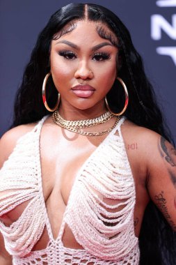 Ari Fletcher 26 Haziran 2022 'de Los Angeles, Kaliforniya' da Microsoft Theater 'da düzenlenen BET Ödülleri' ne ulaştı..