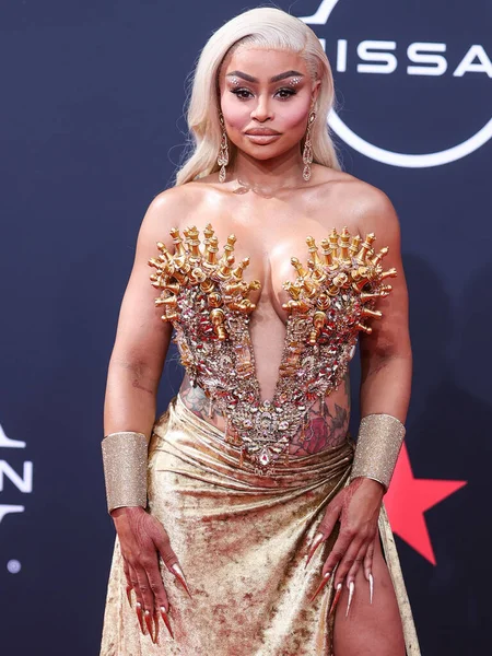 Modelo Americano Blac Chyna Chega Bet Awards 2022 Realizado Microsoft — Fotografia de Stock