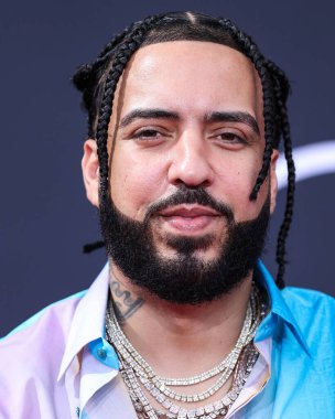 Moroccan-American rapper French Montana wearing Fendi arrives at the BET Awards 2022 held at Microsoft Theater at L.A. Live on June 26, 2022 in Los Angeles, California, United States.