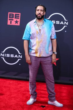 Fendi giyen Fas asıllı Amerikalı rapçi French Montana, 26 Haziran 2022 'de Los Angeles, Kaliforniya' da Microsoft Theater 'da düzenlenen BET Ödülleri 2022' ye ulaştı..