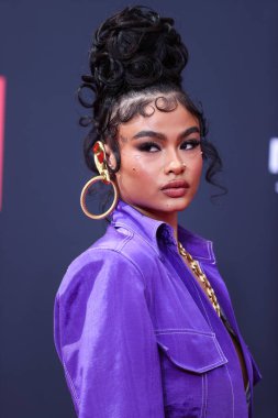 India Love, Los Angeles, Kaliforniya, ABD 'de 26 Haziran 2022' de Microsoft Theater 'da düzenlenen BET Ödülleri' ne ulaştı..