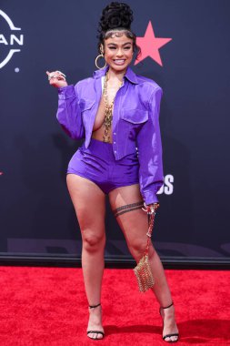 India Love, Los Angeles, Kaliforniya, ABD 'de 26 Haziran 2022' de Microsoft Theater 'da düzenlenen BET Ödülleri' ne ulaştı..