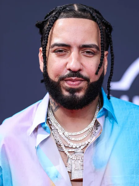 Moroccan American Rapper French Montana Wearing Fendi Arrives Bet Awards — Stock Photo, Image