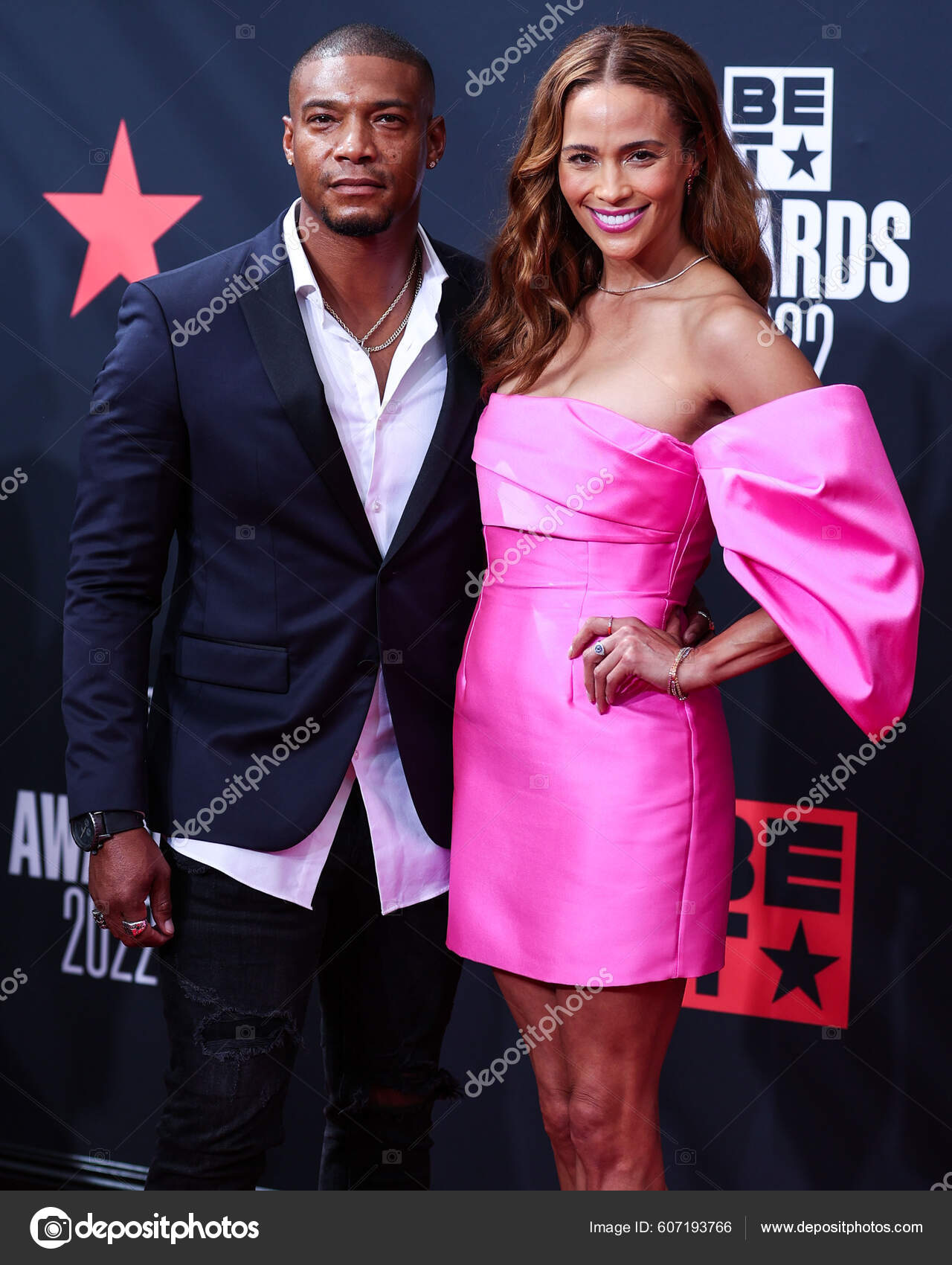 Juan Antonio Paula Patton Arrive Bet Awards 2022 Held Microsoft