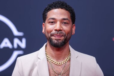 Amerikalı aktör Jussie Smollett, Los Angeles, Kaliforniya 'da 26 Haziran 2022' de Microsoft Theater 'da düzenlenen BET Ödülleri' ne ulaştı.. 