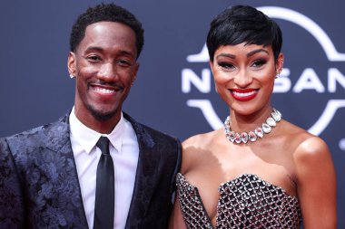 Lemuel Plummer ve Janeisha John, 26 Haziran 2022 'de Los Angeles, Kaliforniya' da Microsoft Theater 'da düzenlenen BET Ödülleri' ne geldiler.