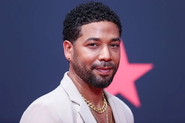 Actriz Estadounidense Jussie Smollett Llega Los Premios Bet 2022 Celebrados — Foto de Stock