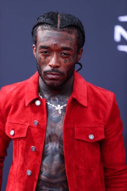 Lil Uzi Vert arrives at the BET Awards 2022 held at Microsoft Theater at L.A. Live on June 26, 2022 in Los Angeles, California, United States. clipart