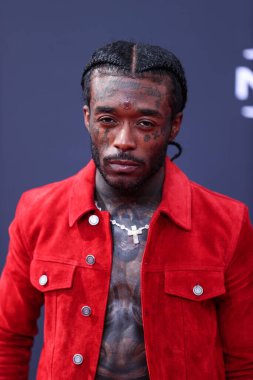 Lil Uzi Vert arrives at the BET Awards 2022 held at Microsoft Theater at L.A. Live on June 26, 2022 in Los Angeles, California, United States. 