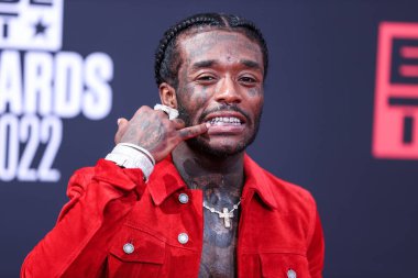 Lil Uzi Vert arrives at the BET Awards 2022 held at Microsoft Theater at L.A. Live on June 26, 2022 in Los Angeles, California, United States. 