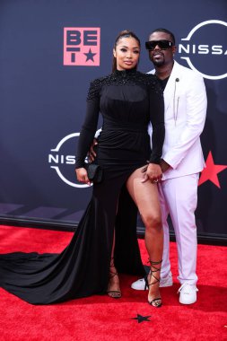 Prenses Love ve kocası Ray J, 26 Haziran 2022 'de Los Angeles, Kaliforniya' da Microsoft Theater 'da düzenlenen BET Ödülleri' ne geldiler..