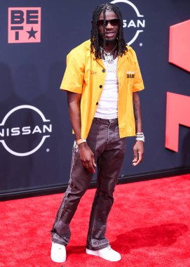SleazyWorld Go arrives at the BET Awards 2022 held at Microsoft Theater at L.A. Live on June 26, 2022 in Los Angeles, California, United States.