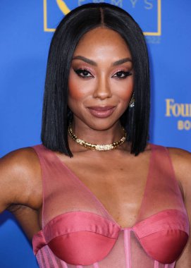 Tanisha Harper, 24 Haziran 2022 'de Pasadena Kongre Merkezi' nde düzenlenen 49. Gündüz Emmy Ödülleri 'ne geldi.. 