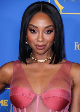 Tanisha Harper, 24 Haziran 2022 'de Pasadena Kongre Merkezi' nde düzenlenen 49. Gündüz Emmy Ödülleri 'ne geldi..