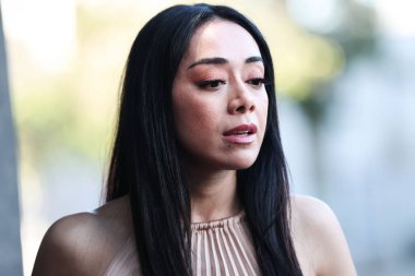 Amerikalı aktris Aimee Garcia, 23 Haziran 2022 'de ABD' nin Kaliforniya eyaletinin Los Angeles şehrindeki Harmony Gold Tiyatrosu 'nda düzenlenen RLJE Filmcilik' in Los Angeles prömiyerine geldi..