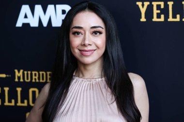 Amerikalı aktris Aimee Garcia, 23 Haziran 2022 'de ABD' nin Kaliforniya eyaletinin Los Angeles şehrindeki Harmony Gold Tiyatrosu 'nda düzenlenen RLJE Filmcilik' in Los Angeles prömiyerine geldi..
