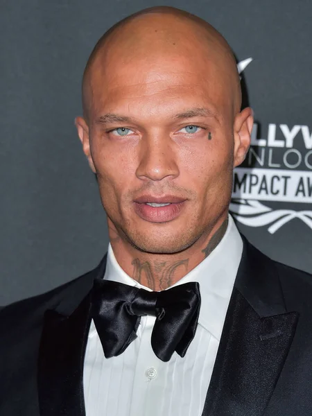 Modelo Estadounidense Jeremy Meeks Llega Los Premios Hollywood Unlocked Impact — Foto de Stock