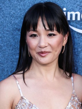 Falguni Shane Peacock 'u giyen Amerikalı aktris Constance Wu, 22 Haziran 2022' de ABD 'nin Los Angeles şehrinde düzenlenen Amazon Prime Video' nun 'The Terminal List' 1. sezonuna geldi.