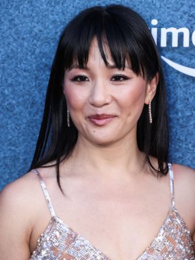 Falguni Shane Peacock 'u giyen Amerikalı aktris Constance Wu, 22 Haziran 2022' de ABD 'nin Los Angeles şehrinde düzenlenen Amazon Prime Video' nun 'The Terminal List' 1. sezonuna geldi.