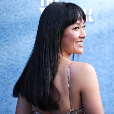 Falguni Shane Peacock 'u giyen Amerikalı aktris Constance Wu, 22 Haziran 2022' de ABD 'nin Los Angeles şehrinde düzenlenen Amazon Prime Video' nun 'The Terminal List' 1. sezonuna geldi.