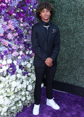 Holly Robinson Peete 'in oğlu Roman Peete, 18 Haziran 2022' de ABD 'nin Kaliforniya eyaletinin Los Angeles şehrinde RJ' nin Yeri 'nde düzenlenen HollyRod Vakfı' nın Özel Bakım 2022 Gala 'sına geldi.. 