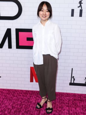Güney Koreli şarkıcı Kim Ji-yeon, Netflix 'in' Kalamar Oyunu 'Los Angeles FYSEE Özel Etkinliği' ne 12 Haziran 2022 'de ABD' nin Los Angeles, Kaliforniya 'daki Raleigh Stüdyolarında geldi.. 