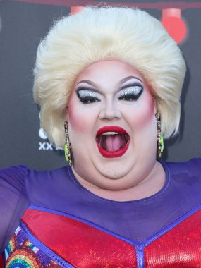 Drag queen Eureka O 'Hara, 11 Haziran 2022' de Universal City, Los Angeles, Kaliforniya, ABD 'de düzenlenen Charlize Theron Africa Yardım Projesine (CTAOP) ulaştı.. 