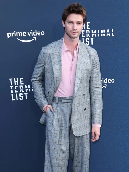 Amerikai Színész Patrick Schwarzenegger Megérkezik Los Angeles Premiere Amazon Prime — Stock Fotó