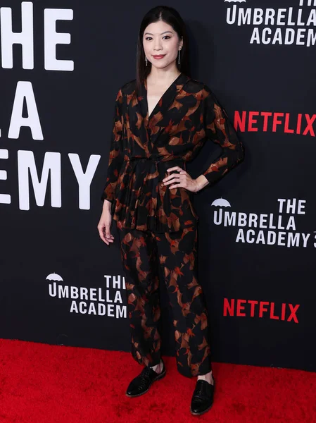 Amerikanska Skådespelerskan Amy Tsang Anländer Till Världspremiären Netflix Umbrella Academy — Stockfoto