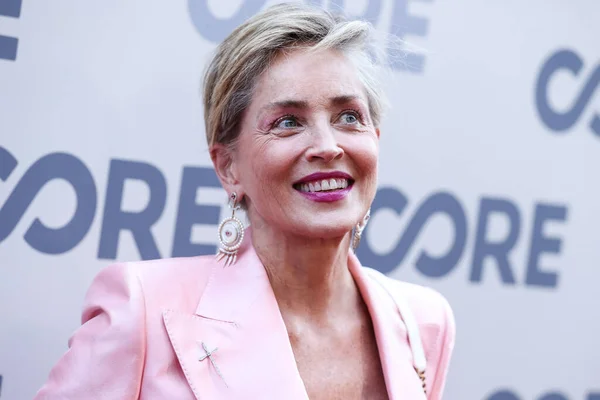 American Actress Sharon Stone Arrives 2022 Core Gala Hosted Sean — Stock Photo, Image