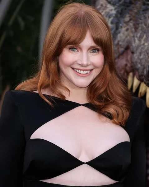 American Actress Bryce Dallas Howard Wearing Alex Perry Dress Arrives — Stock Photo, Image