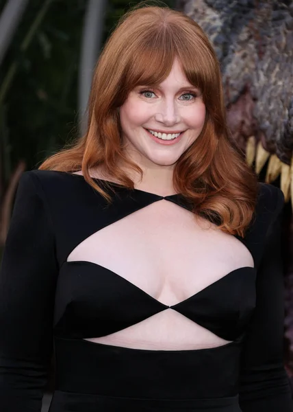 American Actress Bryce Dallas Howard Wearing Alex Perry Dress Arrives — Stock Photo, Image