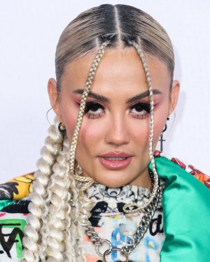 Endonezyalı şarkıcı Agnez Mo, 4 Haziran 2022 'de Carson, Los Angeles, Kaliforniya' da düzenlenen Wango Radyosu 'na katıldı..