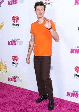 Kanadalı şarkıcı ve söz yazarı Shawn Mendes, 4 Haziran 2022 'de Carson, Los Angeles, Kaliforniya' da düzenlenen Wango Radyosu 'na katılmaktadır.. 