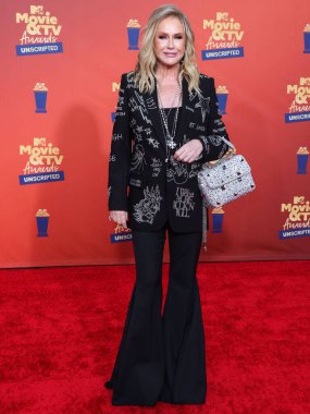 5 Haziran 'da yayınlanan bu resimde, Amerikalı moda tasarımcısı Kathy Hilton 2022 MTV Film ve TV Ödülleri' ne ulaştı: Santa Monica, Los Angeles, Kaliforniya, ABD 'deki Barker Hangar' da UNSCRIPTED. 