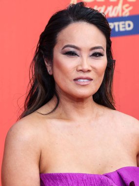 5 Haziran 'da yayınlanan bu resimde Sandra Lee 2022 MTV Film ve TV Ödülleri' ne ulaşır: Santa Monica, Los Angeles, Kaliforniya, ABD 'deki Barker Hangar' da UNSCRIPTED.