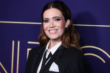 Amerikalı şarkıcı / aktris Mandy Moore, 25 Mayıs 2022 'de NBCUniversal' in FYC Kapanış Gecesi Müzik Etkinliği 'ne Hollywood, Los Angeles, Kaliforniya, ABD' deki NBCU FYC House 'a geldi.. 