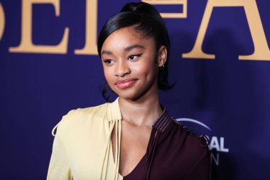 Amerikalı aktris Akira Akbar, NBCUniversal 'in' Bel-Air 'etkinliğine 24 Mayıs 2022' de Hollywood, Los Angeles, Kaliforniya, ABD 'deki NBCU FYC House' a geldi.. 