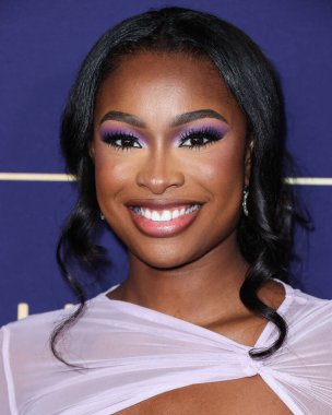 Amerikalı şarkıcı / aktris Coco Jones, NBCUniversal 'in' Bel-Air 'etkinliğine 24 Mayıs 2022' de Hollywood, Los Angeles, Kaliforniya, ABD 'deki NBCU FYC House' a geldi.. 
