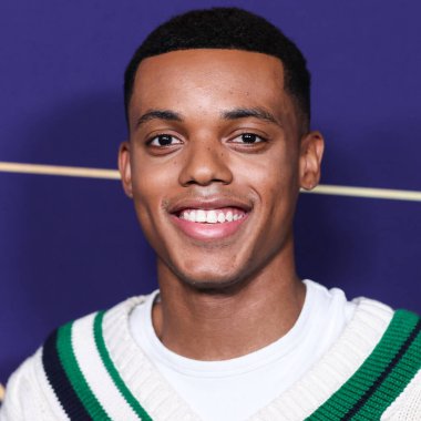 Amerikalı aktör Jabari Banks, NBCUniversal 'in' Bel-Air 'adlı etkinliğine 24 Mayıs 2022' de Hollywood, Los Angeles, Kaliforniya, ABD 'deki NBCU FYC House' a geldi.. 