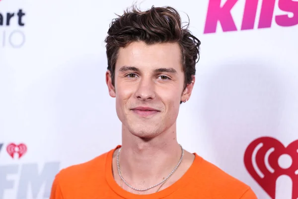 Shawn Mendes Kanadai Énekes Dalszerző Részt Vesz 2022 Iheartradio Wango — Stock Fotó