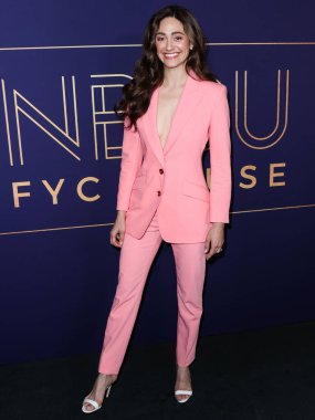 Amerikalı aktris Emmy Rossum, 21 Mayıs 2022 'de NBCU FYC Binası' nda düzenlenen NBCUniversal 'in FYC etkinliğine katıldı..