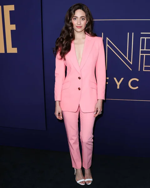 American Actress Emmy Rossum Arrives Nbcuniversal Fyc Event Angelyne Held — Stock Photo, Image