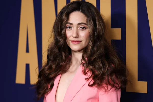 American Actress Emmy Rossum Arrives Nbcuniversal Fyc Event Angelyne Held — Stock Photo, Image