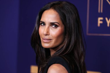 Hint-Amerikan yazar Padma Lakshmi, 21 Mayıs 2022 'de Hollywood, Los Angeles, Kaliforniya, ABD' deki NBCU FYC binasında düzenlenen NBCUniversal 'in' Top Chef 'etkinliğine geldi..