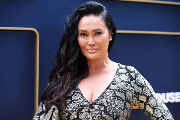 American Actress Tia Carrere Arrives Gold House Inaugural Gold Gala — Stock Photo, Image