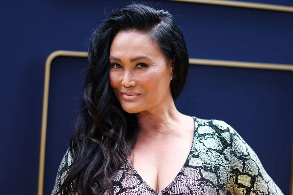 American Actress Tia Carrere Arrives Gold House Inaugural Gold Gala — Stock Photo, Image